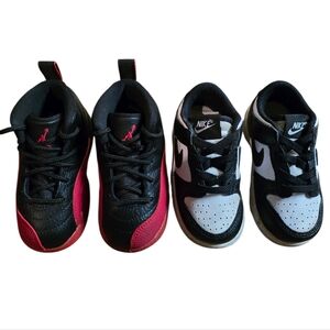 Air Jordan 12 Retro Flu Game & Nike Panda Dunks Kids Sz 6c